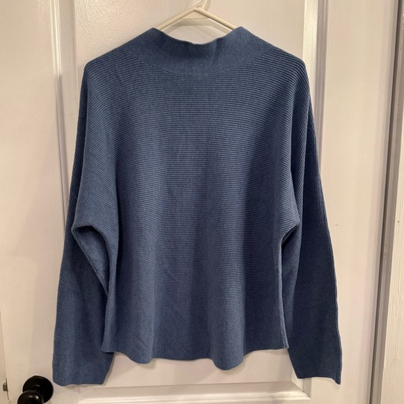 lululemon athletica Sweaters - Lululemon Boxy Cotton-Blend Sweater Heathered Soft Denim